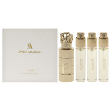 Oud 07 by Swiss Arabian for Unisex - 4 Pc Mini Gift Set 3 x 1oz Perfume Spray Metal Case
