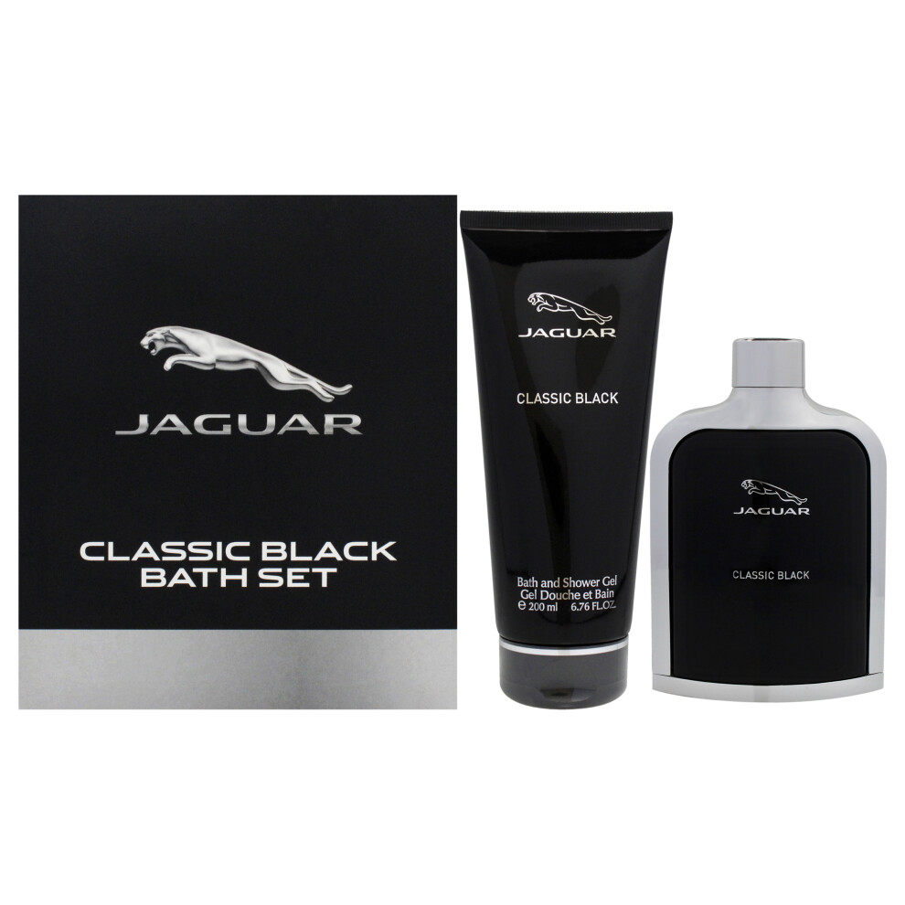 Jaguar Classic Black By For Men - 2 Pc Gift Set 3.4Oz Edt Spray, 6.76Oz Bath And Shower Gel