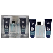 Prestige The New Brand by New Brand for Men - Set regalo da 4 pezzi Spray EDT da 3,3 once Spray EDT da 0,5 once Gel doccia da 4,4 once Dopobarba