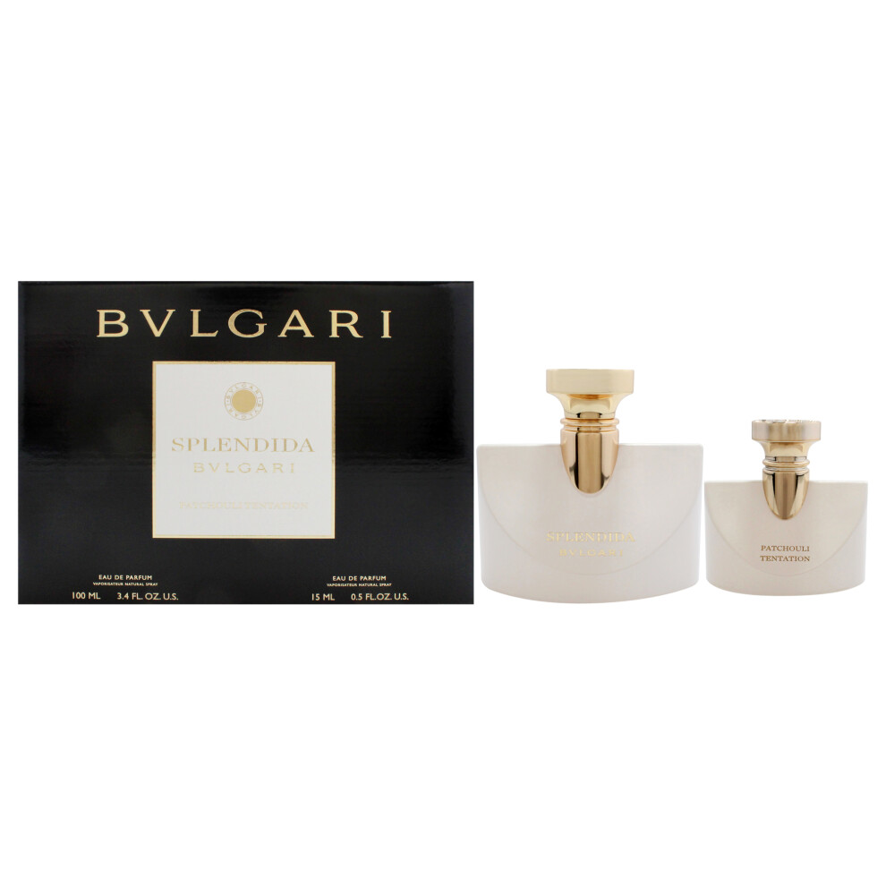 Splendida Bvlgari Patchouli Tentation by Bvlgari for Women - 2 Pc Gift Set 3.4oz EDP Spray, 0.5oz EDP Spray