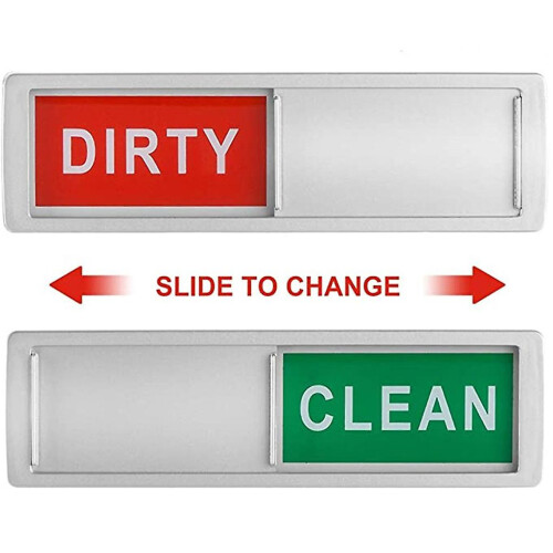 Clean Dirty Sign Dishwasher Magnet Slider Indicator Suit All Dishwashers Design 1