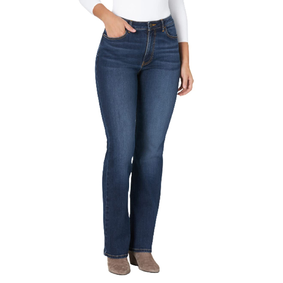 Wrangler womens High Rise True Straight Fit Jeans, Stockton, 4 30 US