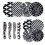 French Bull 12-Piece Dinnerware Set Black & White 1