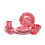 Enamelware Starter Set, 16 piece, RedWhite Splatter 1