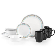 corelle Paloma 16 piece Dinnerware Set Service for 4 multicolor