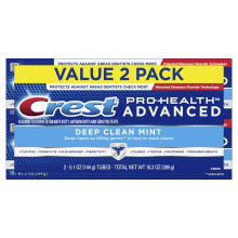 Dentifrice Crest Pro Health Advanced Deep Clean à la menthe, 5.1 Oz (144 g) 2-PACK