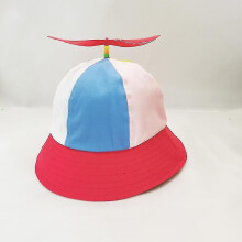 (Red Hat and red proprller, Kids) Kids Adult Fisherman Hat Helicopter Propeller Bucket Hat Beach Sun Hat Travel Fisherman High Quality
