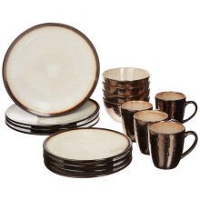gourmet Basics by Mikasa Anastasia cream 16-Piece Dinnerware Set, Assorted