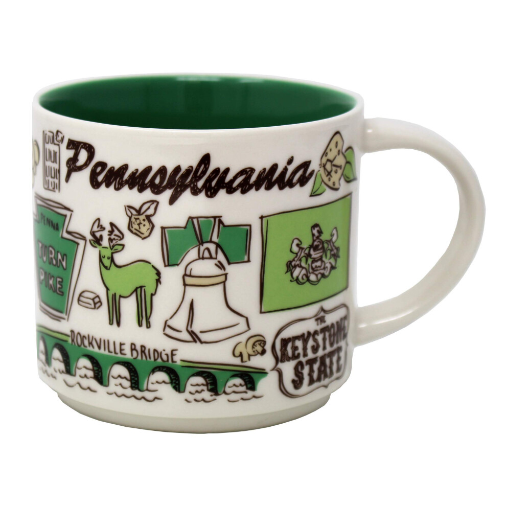 Starbucks ceramic Been There Series Pennsylvania Mug, 14 Oz