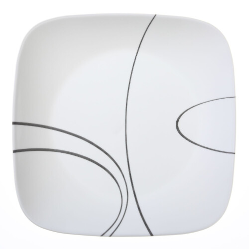 corelle Square Simple Lines 1025A Dinner Plate (Set of 4)