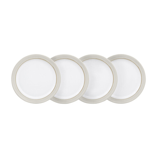Denby Denby Natural Canvas Plate Set, Cream, Medium, Set of 4