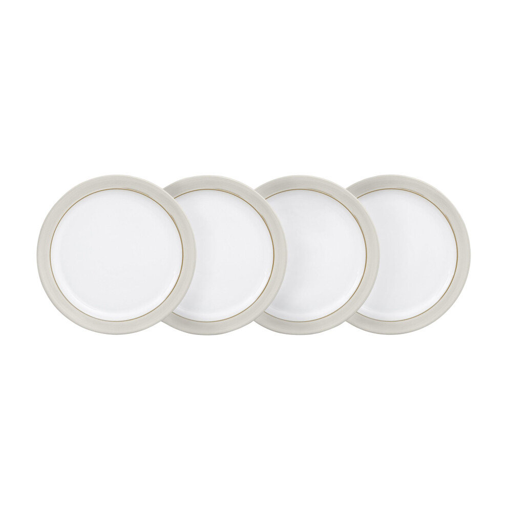 Denby Natural Canvas Plate Set, Cream, Medium, Set of 4