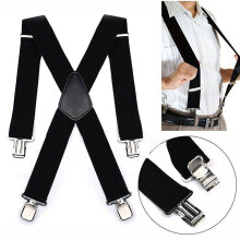 Men 50mm Extra Wide Adjustable Elastic Mens Suspenders Braces Sa