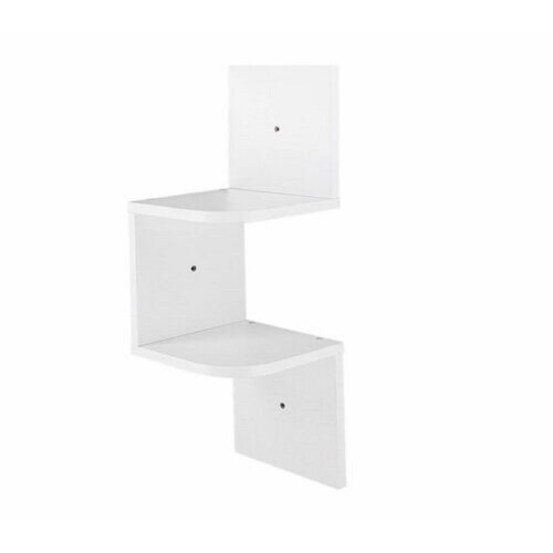 Spot On Dealz 2 Tier Wall Mounted Corner Shelf - White 1
