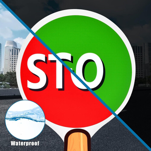 Double-sided Stop And Go Traffic Paddle - 20*35cm 2