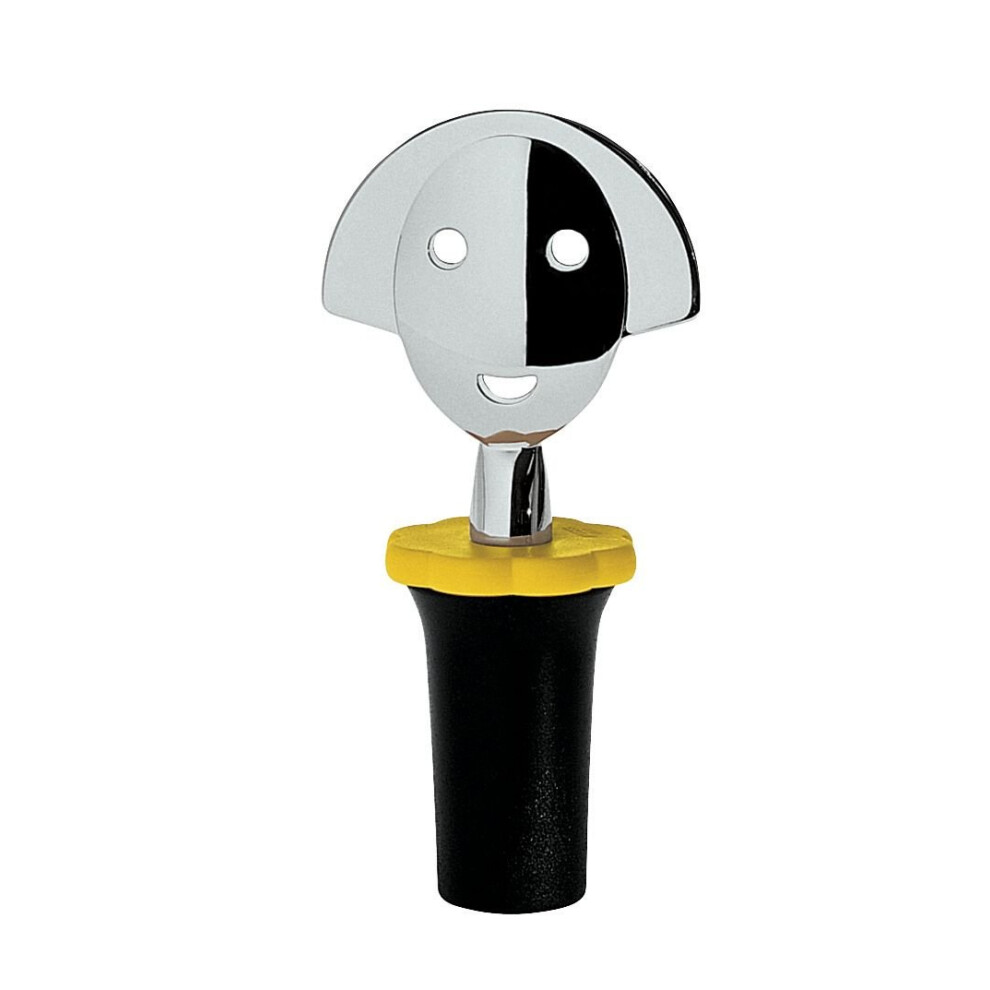 A di Alessi Anna Stop 2 Bottle Stopper, Black -