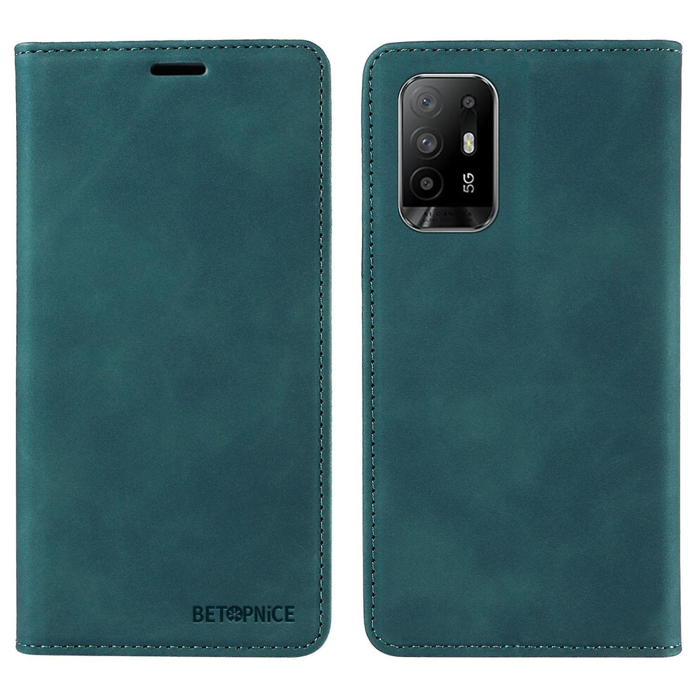 (Green) For Oppo A94 5G/Reno5 Z/F19 Pro 5G/A95 5G/Reno6 Z Flip Stand Leather Phone Case Wallet Cover Green 8238749240780