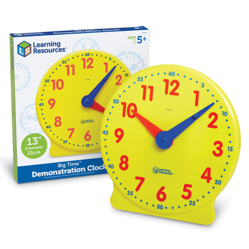 Learning Resources Learning Resources Big Time Learning Clock, Analog Clock, Homeschool, 12 Hour, Basic Math Development, Ages 5+