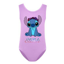 (Purple, 9-10 Years) Stitch Kids Girls Monokini Swimwear One Piece Swimming Costume Swimsuit Bathing Suit