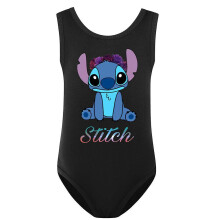 (Black, 7-8 Years) Stitch Kids Girls Monokini Swimwear One Piece Swimming Costume Swimsuit Bathing Suit