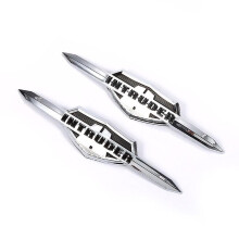 2pcs Motorcycle Fuel Gas Tank Chrome Emblem Badge Decoration 3d Decals Stickers Fit For Suzuki Intruder Or Boulevard