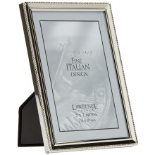 Lawrence Frames 11657 Polished Silver Plate 5x7 Picture Frame - Bead Border Design