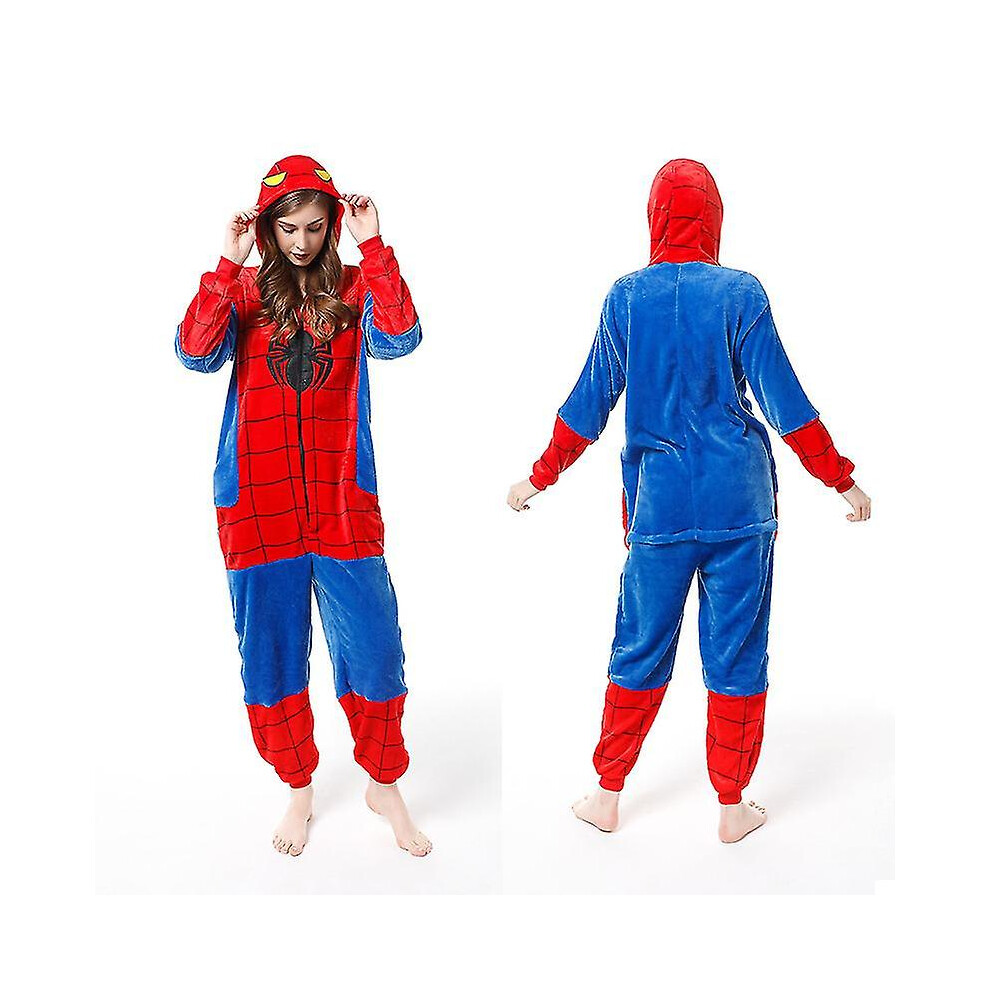 (S) Spiderman Onesie Unisex Adults Cosplay Costume Animal Pajama Kigurumi Jumpsuit Sleepwear