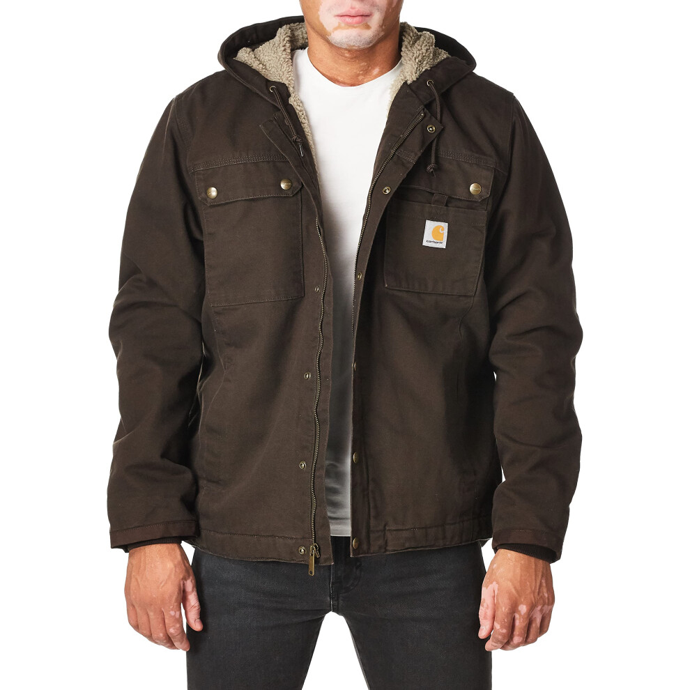 Carhartt Mens Bartlett Jacket (Big Tall) Work Utility Outerwear, Dark Brown, 4X-Large Big Tall US