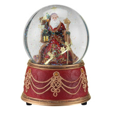 Rmisches Weihnachtsmann-Musical mit Schneeflocken, 100 mm groe Schneekugel