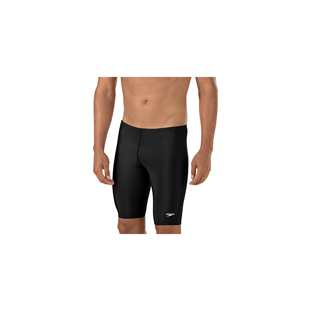 Speedo Mens Swimsuit Jammer ProLT Solid, Speedo Black, 30