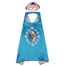 Frozen Cape And Kids Mask Halloween Cosplay Frozen Toys Best Gift For Kids (blue Frozen   Blindfold)
