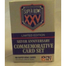 Pro Set Super Bowl XXV Limited Edition Zilveren Jubileum NFL Voetbal Kaarten Set
