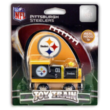 Obras -primas nfl Pittsburgh Steelers Real Wood Toy Train para idades mais de 3