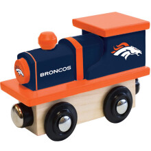 Obras -primas da NFL Denver Broncos Real Wood Toy Train para idades mais de 3