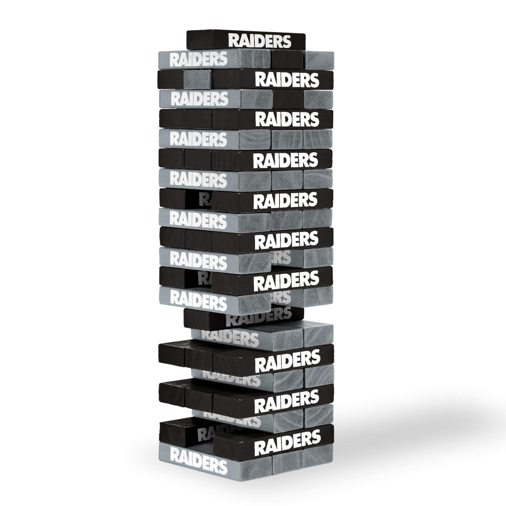 Wild Sports NFL Las Vegas Raiders Table Top Stackers 3" x 1" x .5", Team Color