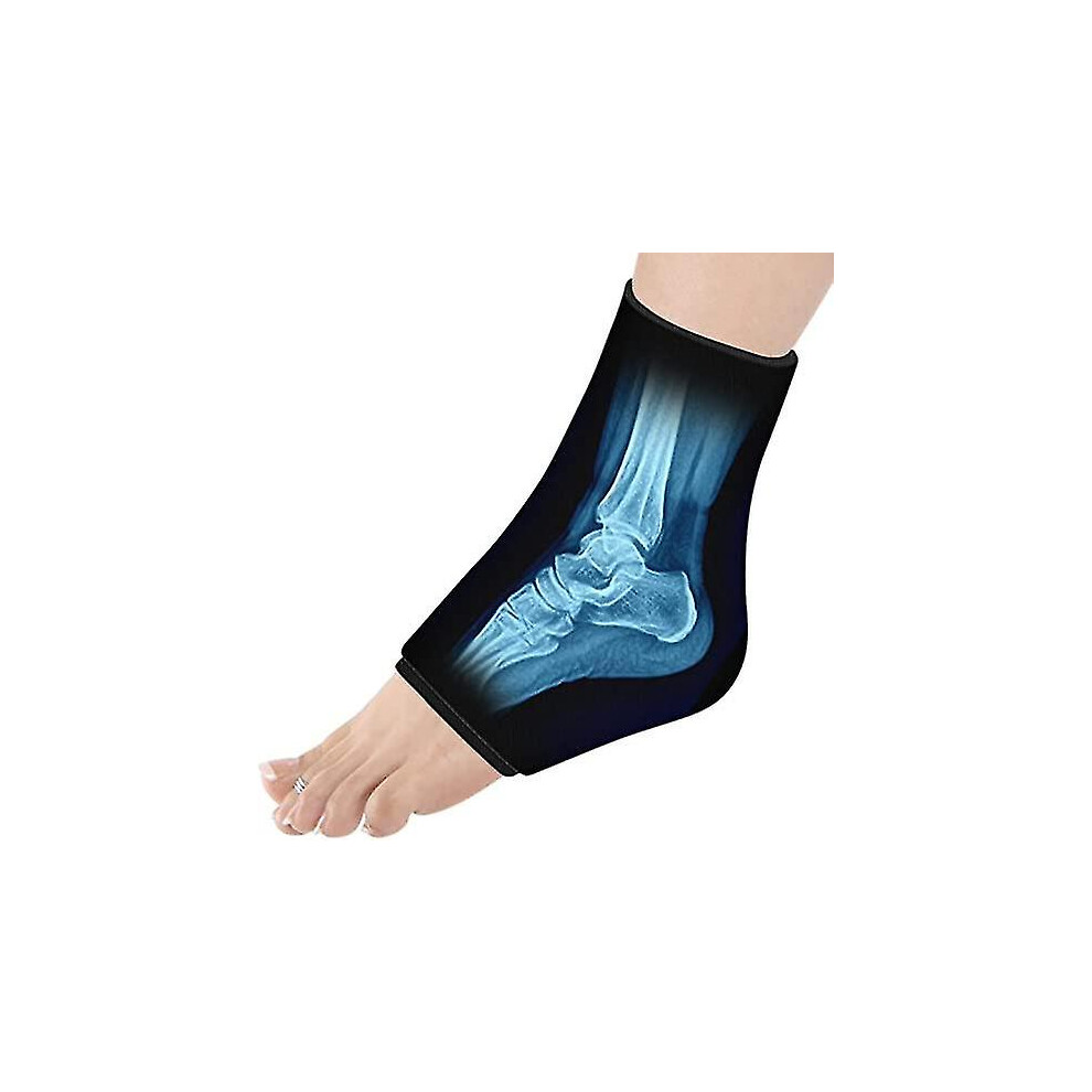 Black (Black)Ankle Ice Pack Wrap For Injuries Reusable Foot Ice Pack Stretchable Cold Pack Compression Therapy For Plantar Fasciitis, Achilles Tendonitis, A