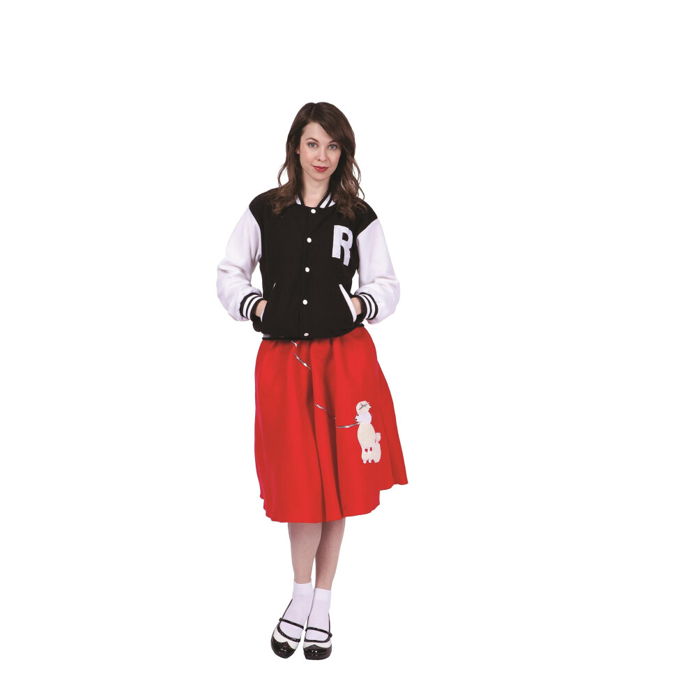Veste Letterman noire pour femme RG Costumes, taille M