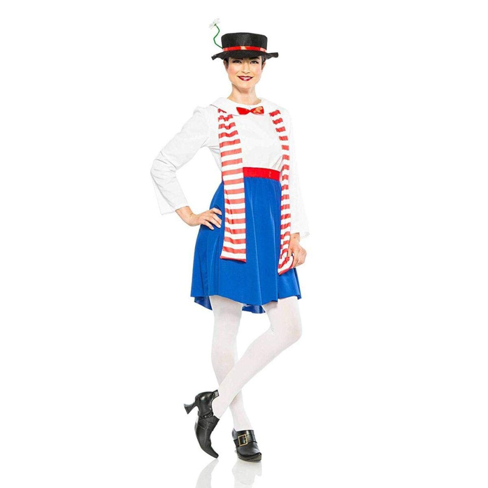 Photos - Fancy Dress Seeing Red Women's English Nanny Poppins Costume (Large)