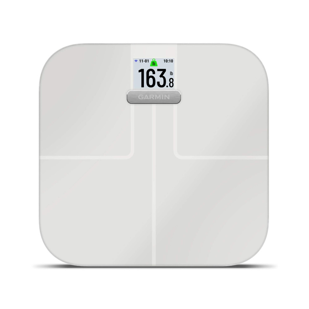 Garmin Index S2, Smart Scale with Wireless Connectivity, Measure Body Fat, Muscle, Bone Mass, Body Water% and More, White (010-02294-03)