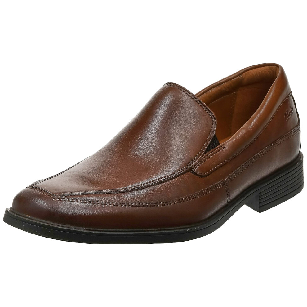 clarks Mens Tilden Slip-on Loafer, Dark Tan, 12 W US