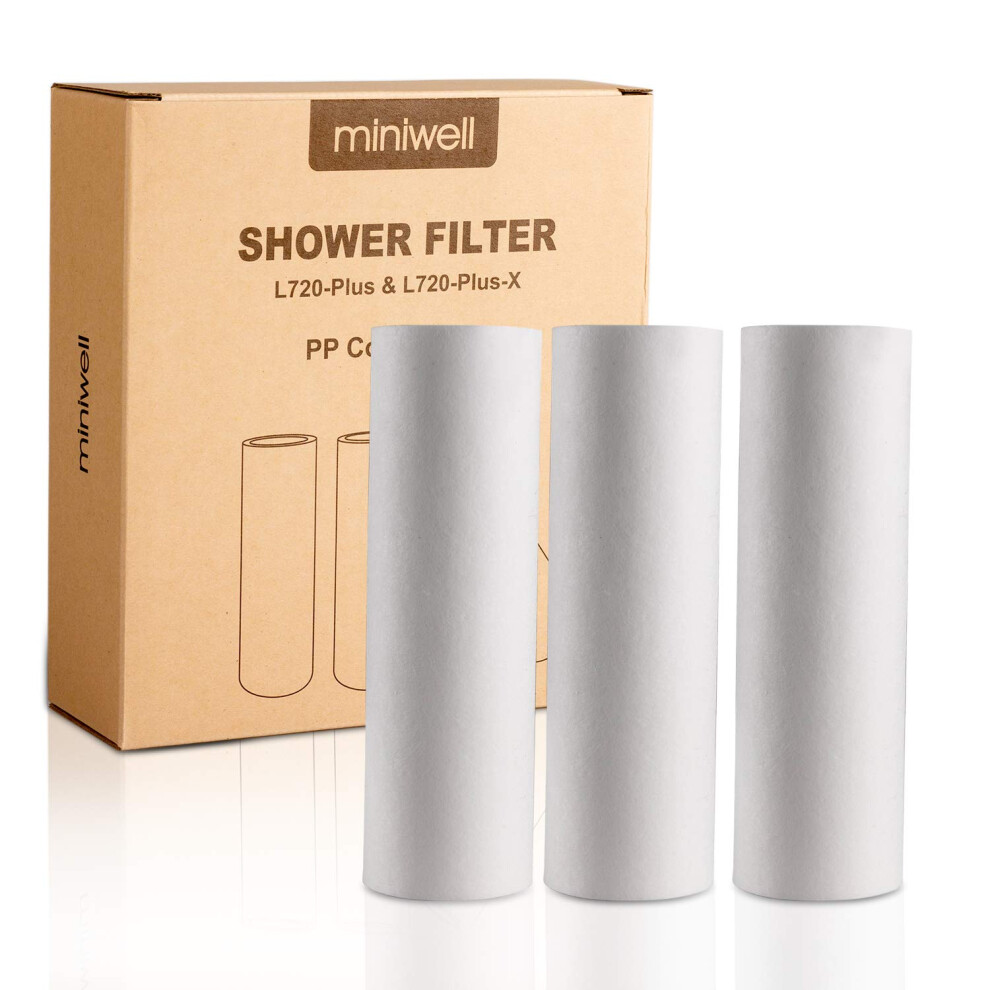 Replacements For Miniwell Shower Filter 720-Plus, Shower Head Filter With Double Filters, Remove 99% Chlorine (Z Replacement - Pp Cotton Filter) 6951533212115