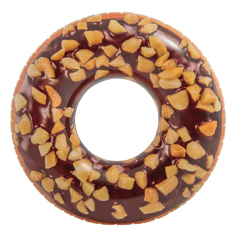 Intex 56262 Inflatable Swim Donut Ring Tube Float - Nutty Chocolate, 45 Inch