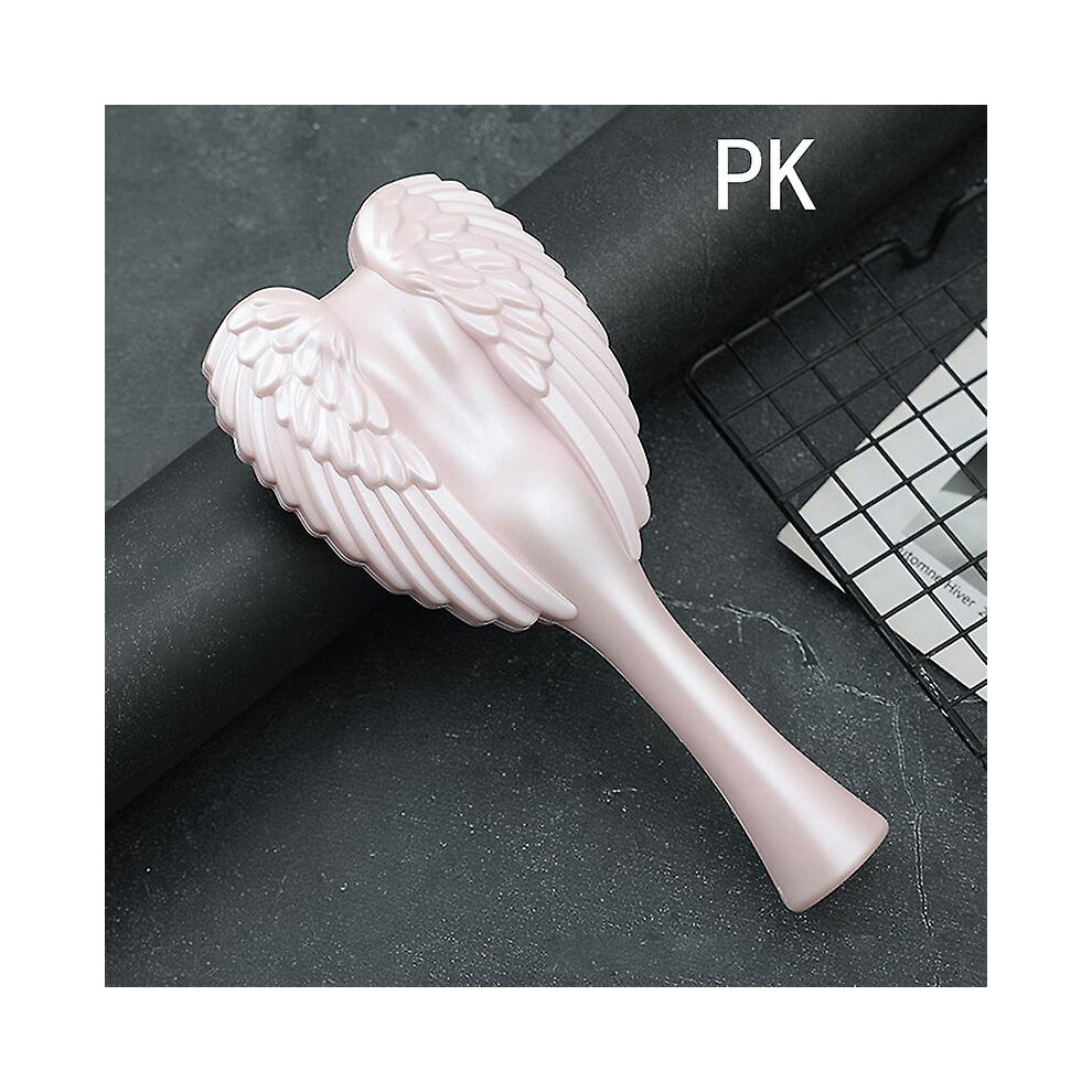 Pink (Pink) 1Pc Mini Detangling Hair Brush Handle Magic Anti-Static Tangle Angel Hairbrush