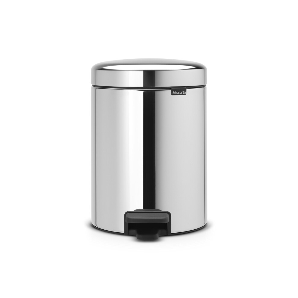 Brabantia New Icon Step Trash Can (13 Galbrilliant Steel) Soft Closing Kitchen Garbagerecycling Can With Removable Bucket