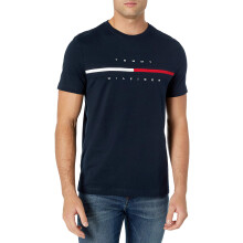 Tommy Hilfiger T-shirt graphique manches courtes pour homme Sky Captain Medium US