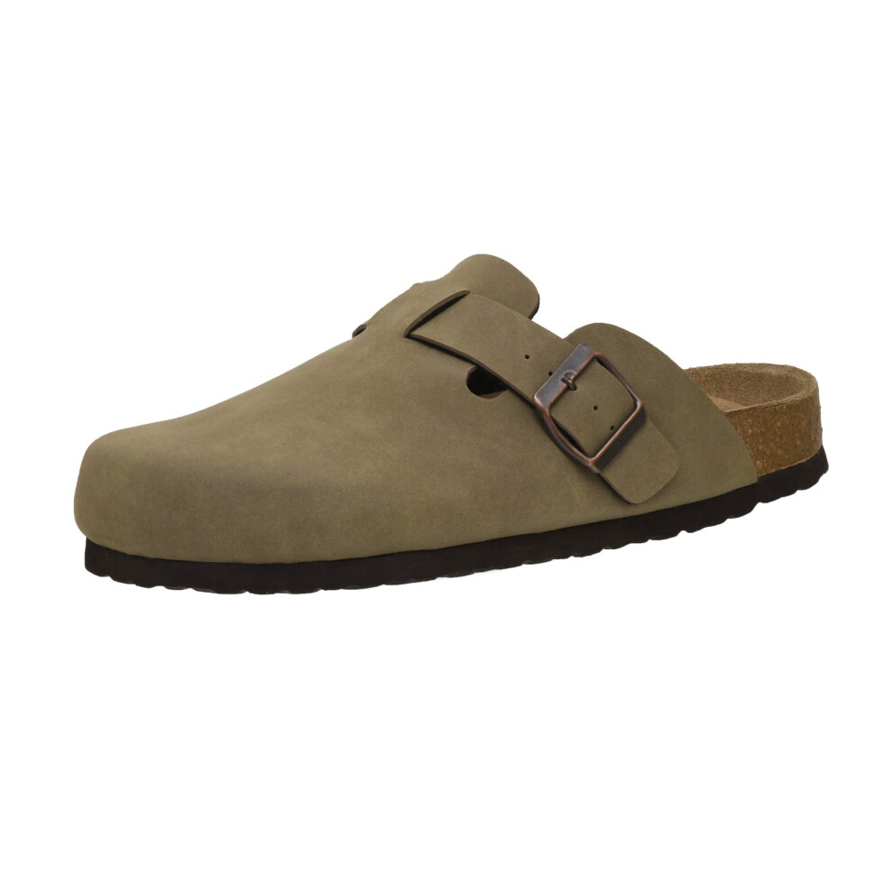 Sabot CUSHIONAIRE Hana pour femme avec semelle int   rieure en li   ge et confort, grandes largeurs disponibles, marron, pointure 6,5