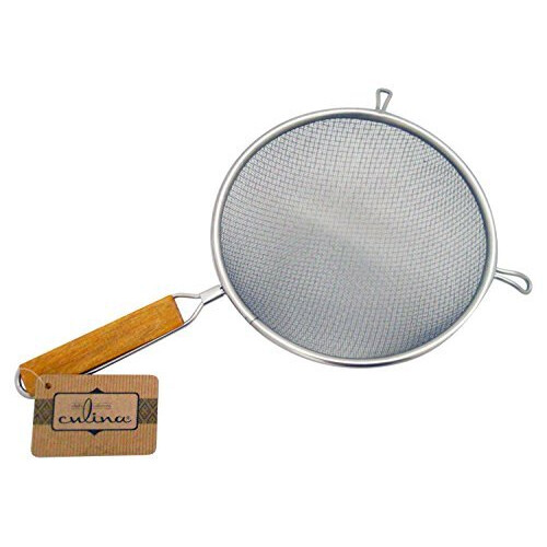 Culina 8" Dubbelmaskig Sil, Rostfritt Stål, Trähandtag