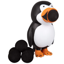 Hog Wild Penguin Popper Toy - Shoot Foam Balls Up to 20 Feet - 6 Balls Included - Age 4+