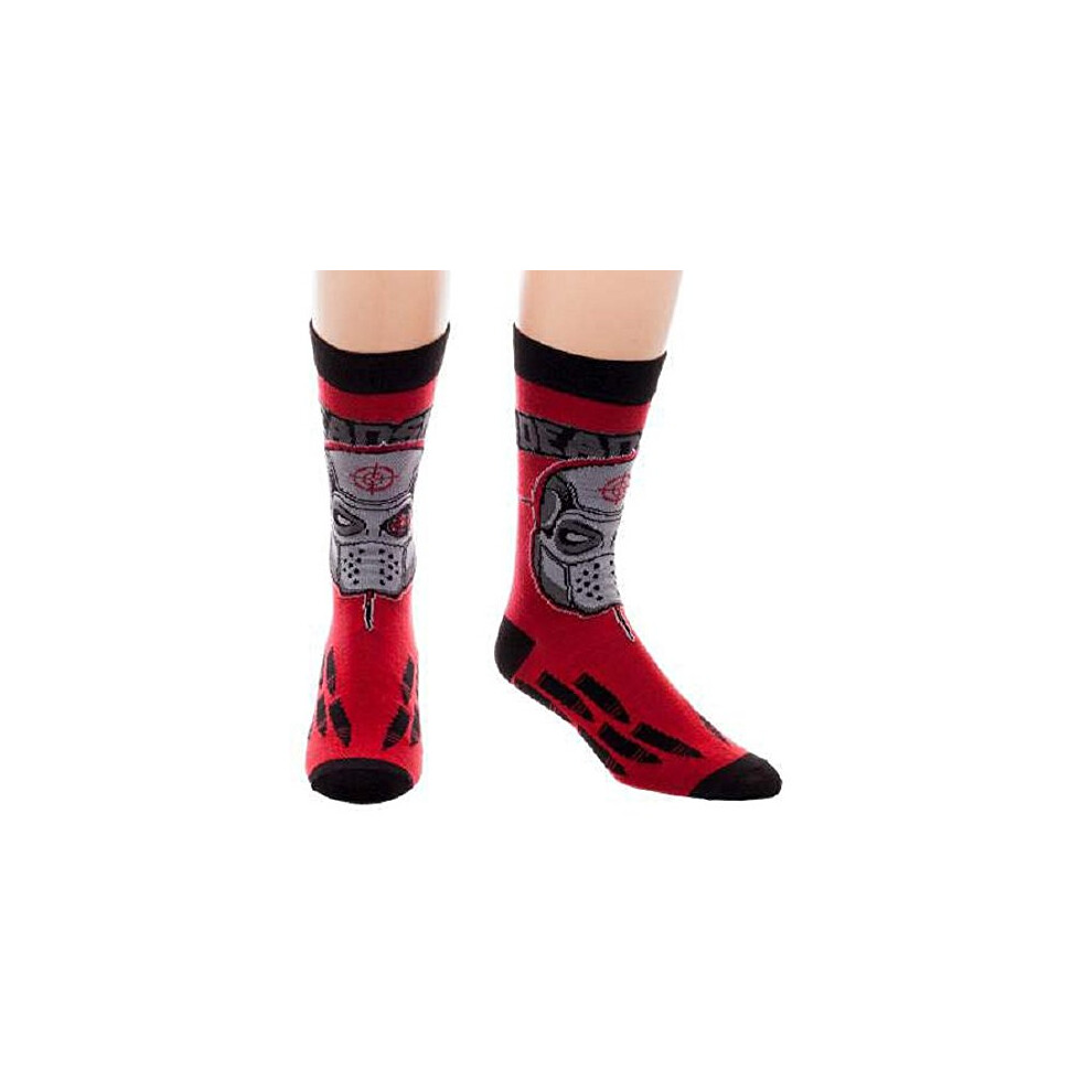 Suicide Squad Deadshot Big Face Crew Socks