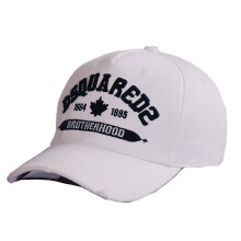 Mens Baseball Cap Cotton Peaked Cap Men's Casual Sports Cap Embroidery Letters Dsquared2 White
